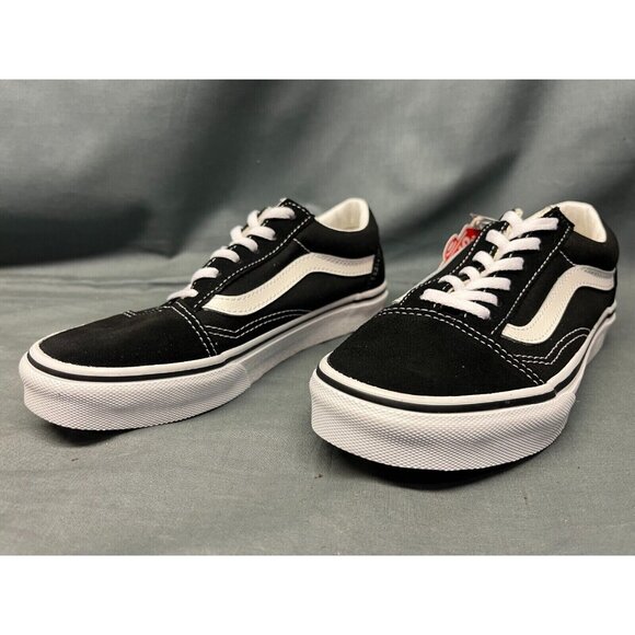 Vans boys Old Skool Casual Sneakers Canvas Black White Size 5.5 NEW IN BOX! - Picture 3 of 6